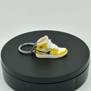 Yellow and White Shoe Keychain